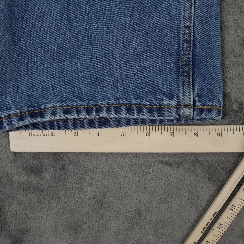 Levis‎ 505 Regular Fit Jeans Mens 42x32 Blue Straight Leg Denim